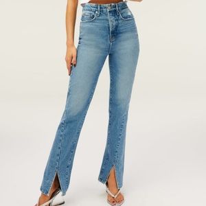 Good American High Waisted Slit Jeans